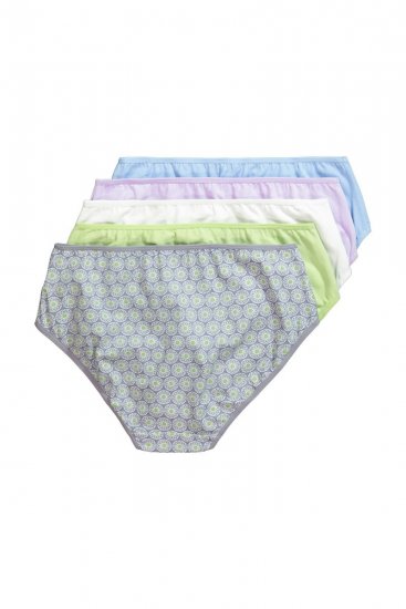 Ulla Popken 849202 Gemusterte Slips 6er-Pack Grau - Slips - 