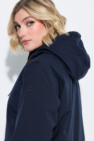 Ulla Popken 849619 Wasserdichte HYPRAR Jacke mit Teddyfutter Dunkelblau - Jacken - Damenjacken in großen Größen
