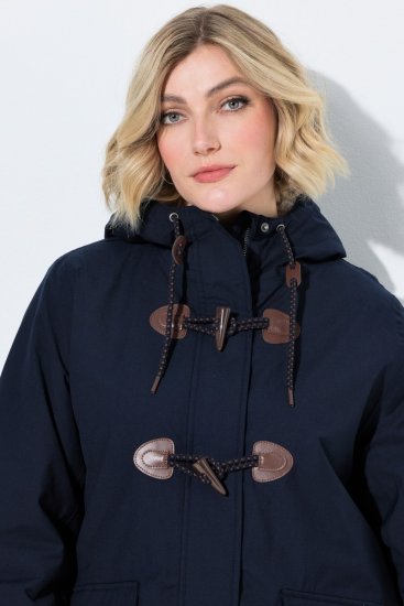 Ulla Popken 849619 Wasserdichte HYPRAR Jacke mit Teddyfutter Dunkelblau - Jacken - Damenjacken in großen Größen