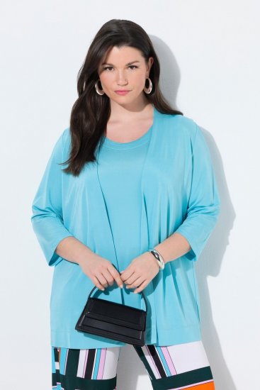 Ulla Popken 849620 Jacke Blau - Jacken - Damenjacken in großen Größen