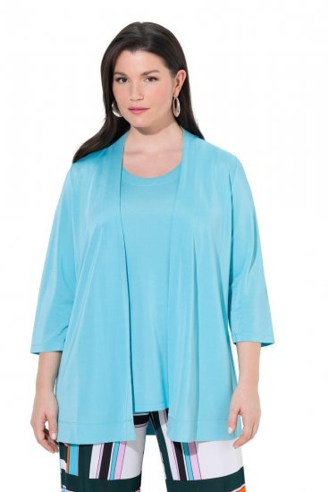 Ulla Popken 849620 Jacke Blau - Jacken - Damenjacken in großen Größen