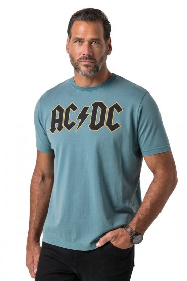 JP1880 849790 AC/DC Classic Logo T-Shirt Türkisblau - Band-T-shirts - Band T-Shirts in großen Größen