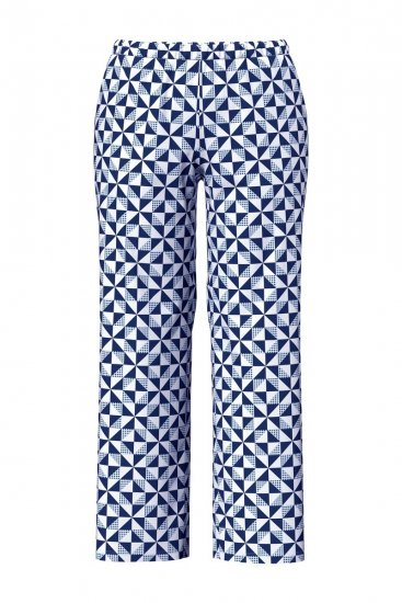 Ulla Popken 849850 Pyjama mit Karomuster Hellblau - Pyjama/Loungewear - 