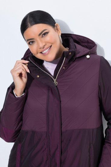 Ulla Popken 849908 Regenjacke Weinrot - Regenkleidung - 