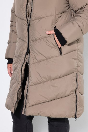 Ulla Popken 850041 Steppmantel Taupe - Mäntel - Damenmäntel in großen Größen