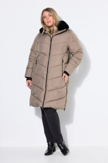 Ulla Popken 850041 Steppmantel Taupe - Mäntel - Damenmäntel in großen Größen