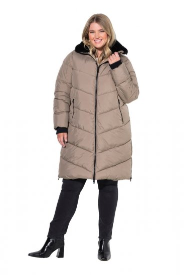 Ulla Popken 850041 Steppmantel Taupe - Mäntel - Damenmäntel in großen Größen