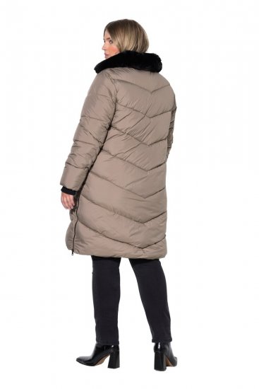 Ulla Popken 850041 Steppmantel Taupe - Mäntel - Damenmäntel in großen Größen