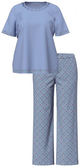 Ulla Popken 850045 Pyjama mit kurzen Ärmeln Hellblau - Pyjama/Loungewear - 