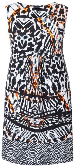 Ulla Popken 850175 Ärmelloses Jerseykleid mit Taschen Schwarz - Sommerkleider - Sommerkleider in großen Größen