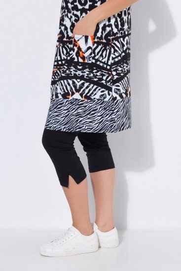 Ulla Popken 850175 Ärmelloses Jerseykleid mit Taschen Schwarz - Sommerkleider - Sommerkleider in großen Größen