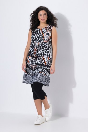 Ulla Popken 850175 Ärmelloses Jerseykleid mit Taschen Schwarz - Sommerkleider - Sommerkleider in großen Größen
