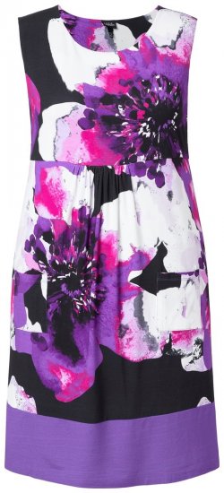 Ulla Popken 850175 Ärmelloses Jerseykleid mit Taschen Flieder - Jerseykleider - 
