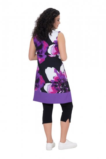 Ulla Popken 850175 Ärmelloses Jerseykleid mit Taschen Flieder - Jerseykleider - 