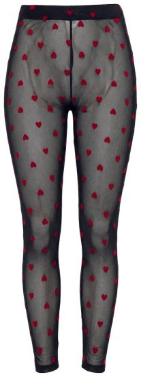 Ulla Popken 850264 Gemusterte Strumpfleggings Schwarz - Strumpfhosen & Socken - 