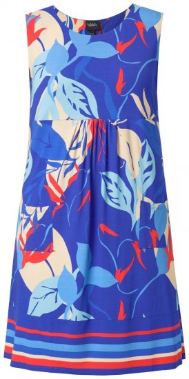 Ulla Popken 850367 Gemustertes Jerseykleid Dunkelblau - Jerseykleider - 