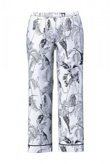 Ulla Popken 850441 Pyjama mit Muster Wollweiß - Pyjama/Loungewear - 