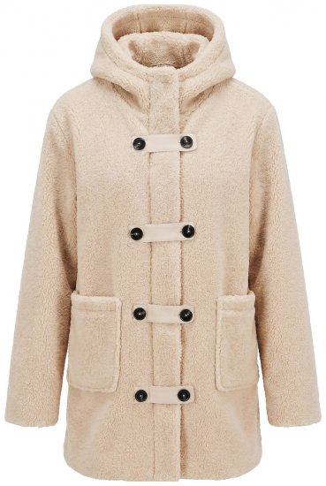 Ulla Popken 850589 Teddyjacke Wollweiß - Jacken - Damenjacken in großen Größen