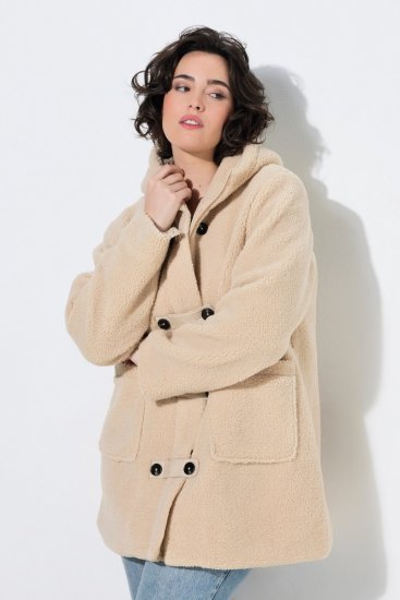Ulla Popken 850589 Teddyjacke Wollweiß - Jacken - Damenjacken in großen Größen