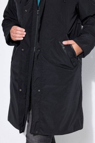 Ulla Popken 850774 Funktionsmantel Schwarz - Mäntel - Damenmäntel in großen Größen