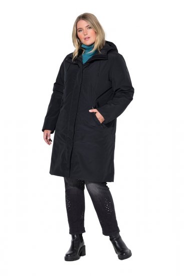Ulla Popken 850774 Funktionsmantel Schwarz - Mäntel - Damenmäntel in großen Größen