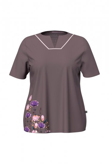 Ulla Popken 850903 Pyjama mit Blumenmuster 2er-Pack Braun - Pyjama/Loungewear - 