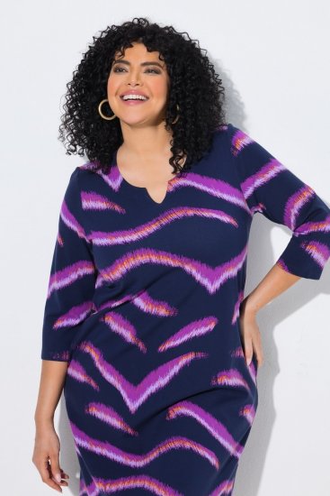 Ulla Popken 850920 Jerseykleid Dunkelblau - Kleider - Kleider für alle Größen