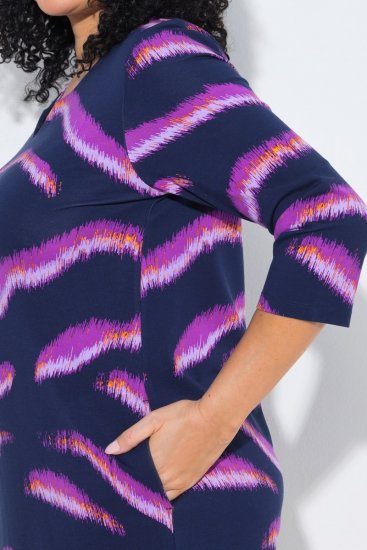 Ulla Popken 850920 Jerseykleid Dunkelblau - Kleider - Kleider für alle Größen