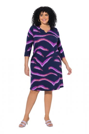 Ulla Popken 850920 Jerseykleid Dunkelblau - Kleider - Kleider für alle Größen