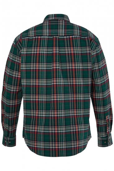 JP1880 850923 Kariertes Langarmhemd Waldgrün TALL - TALL hemden - TALL Hemden mit Extralänge