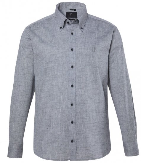 JP1880 850931 Langarm-Chambrayhemd Schwarz TALL - TALL hemden - TALL Hemden mit Extralänge