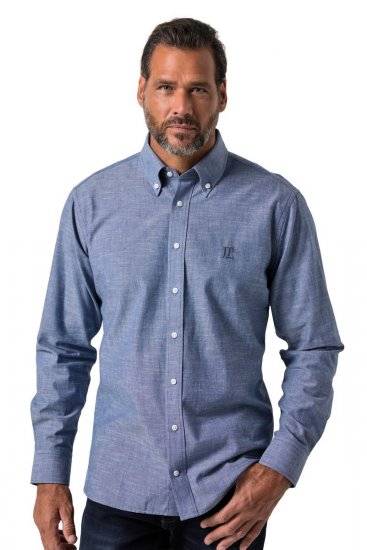 JP1880 850931 Langarm-Chambrayhemd Denimblau TALL - TALL hemden - TALL Hemden mit Extralänge