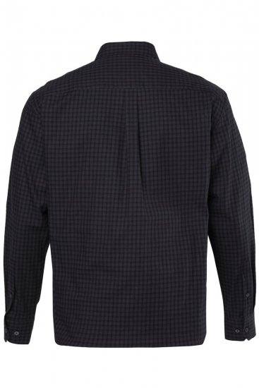 JP1880 850950 Kariertes Langarm-Flanellhemd Schwarz TALL - TALL hemden - TALL Hemden mit Extralänge