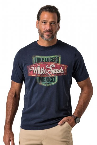JP1880 850980 T-Shirt mit Print im Vintage-Look Dunkelblau TALL - TALL T-shirts - T-Shirts Überlänge Herren