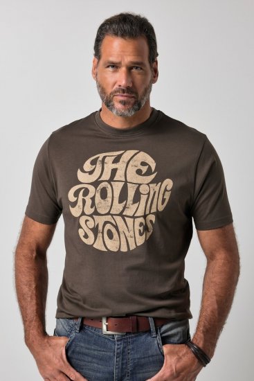 JP1880 851001 Rolling Stones Retro Logo T-Shirt Haselnuss TALL - TALL T-shirts - T-Shirts Überlänge Herren