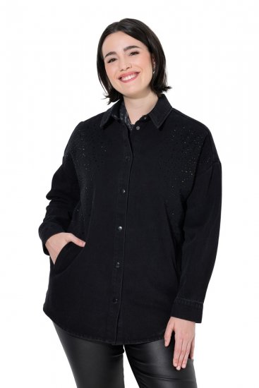 Ulla Popken 851036 Jeansjacke Anthrazit - Jacken - Damenjacken in großen Größen