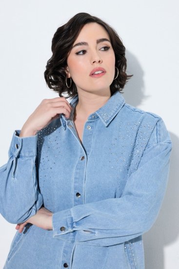 Ulla Popken 851036 Jeansjacke Hellblau - Jacken - Damenjacken in großen Größen