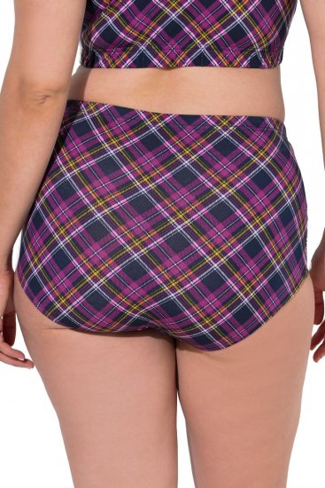 Ulla Popken 851071 Karierte Slips aus Bio-Baumwolle 2er-Pack Violett - Slips - 