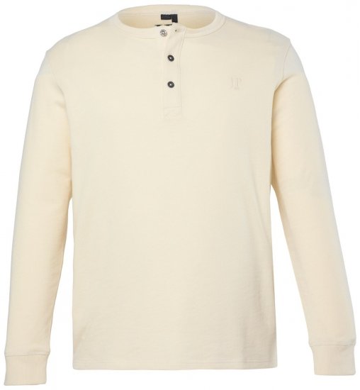 JP1880 851075 Langarm-Henleyshirt Sandgrau TALL - TALL T-shirts - T-Shirts Überlänge Herren