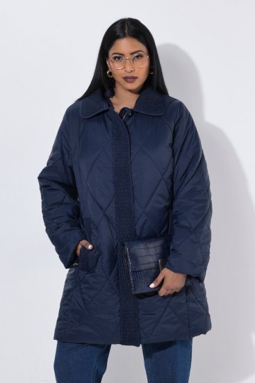 Ulla Popken 851123 Steppjacke Dunkelblau - Jacken - Damenjacken in großen Größen