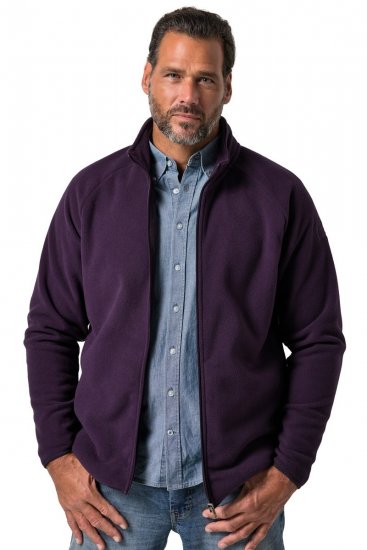 JP1880 851362 Fleecejacke mit Stehkragen Dunkellila TALL - TALL jacken - TALL Jacken für große Herren