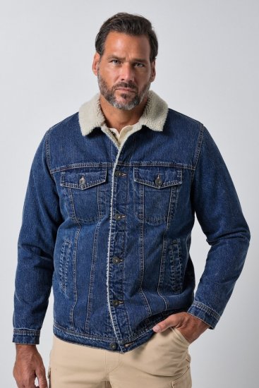 JP1880 851363 Jeansjacke mit Teddyfutter Denimblau TALL - TALL jacken - TALL Jacken für große Herren