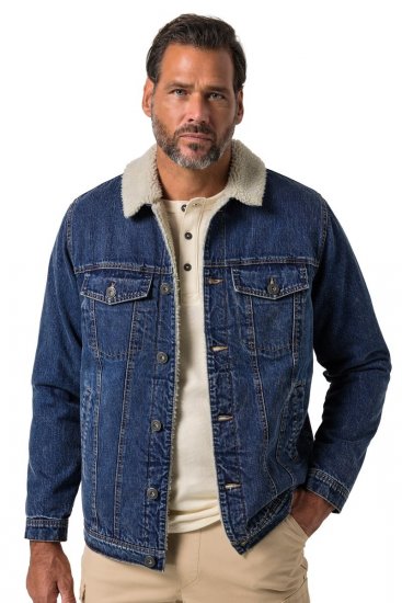 JP1880 851363 Jeansjacke mit Teddyfutter Denimblau TALL - TALL jacken - TALL Jacken für große Herren