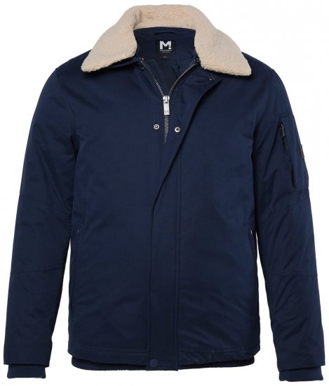 Men+ 369 Jacke Bauchfit mit Teddykragen Dunkelblau - Herren jacken - Herren Jacken in großen Größen