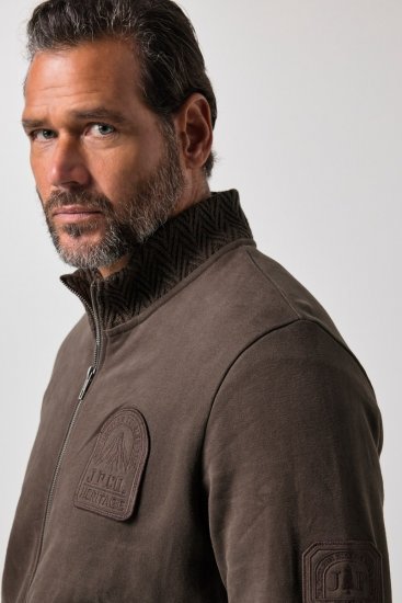 JP1880 851387 Sweatjacke mit Reißverschluss Haselnuss TALL - TALL sweatshirts - TALL Sweatshirts für große Männer