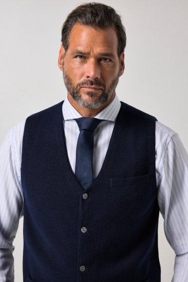 JP1880 851421 Strickweste mit V-Ausschnitt Dunkelblau - Herrenanzüge und -blazer - Herrenanzüge und -blazer in großen Größen
