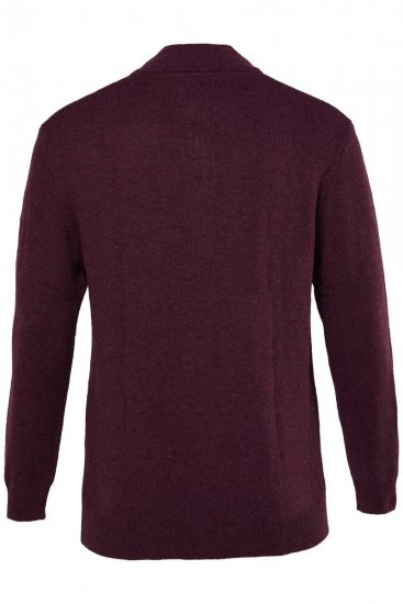 JP1880 851428 Strickpullover mit Troyer-Reißverschluss Pflaume TALL - TALL sweatshirts - TALL Sweatshirts für große Männer
