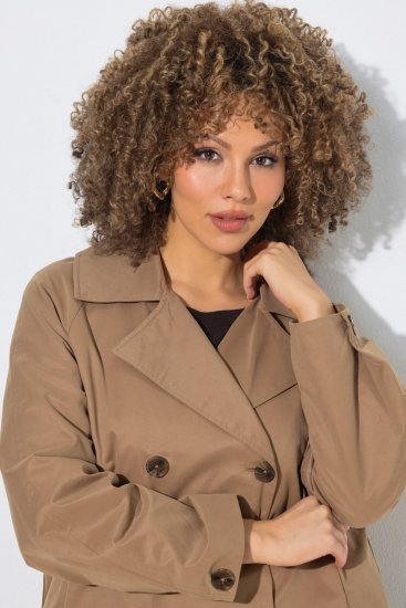 Ulla Popken 851435 Trenchcoat Braun - Mäntel - Damenmäntel in großen Größen