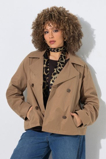 Ulla Popken 851435 Trenchcoat Braun - Mäntel - Damenmäntel in großen Größen