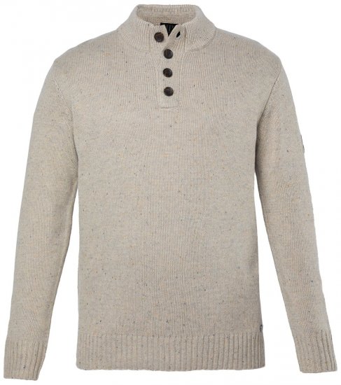 JP1880 851436 Strickpullover mit Knopfkragen Nussbraun TALL - TALL sweatshirts - TALL Sweatshirts für große Männer